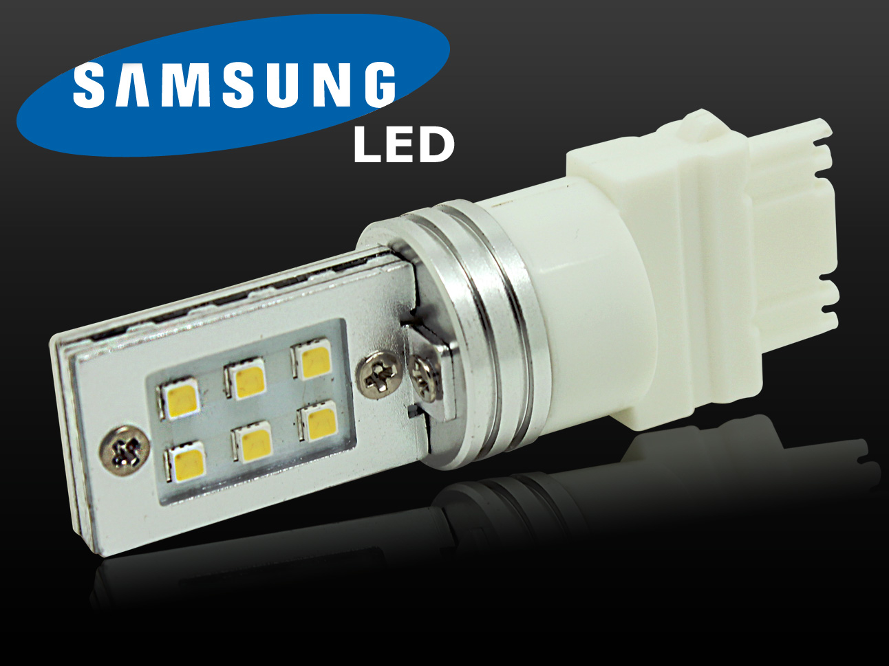 3156 P27W LED lampa med 12x Samsung SMD för 12 V & 24 V