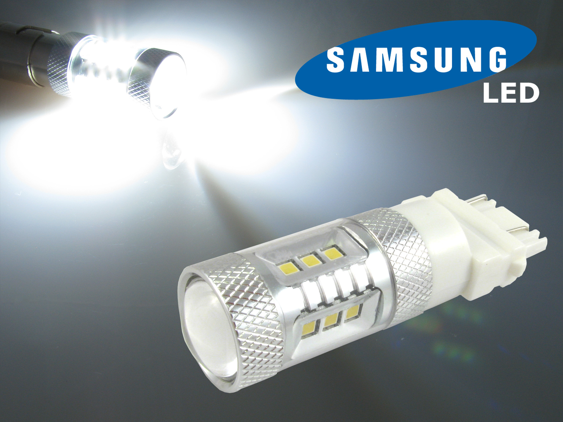 3157 P27/7W LED lampa med 16x Samsung SMD för 12 V & 24 V