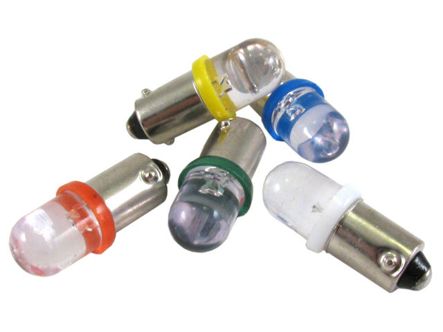 BA9s T4W LED lampa med 1x konvex LED för 12 V