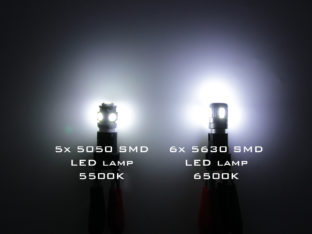 BA9s T4W LED lampa med 6x 5630 SMD för 12 V & 24 V
