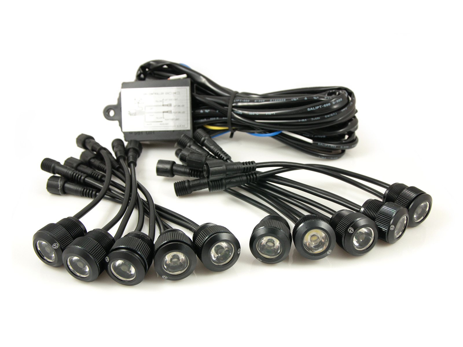 DRL varselljus med 10x högeffekts LED lampor