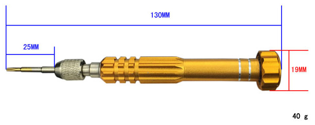 Multiskruvmejsel med 5x bits