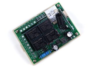 Alternative view of Fjärrstyrt WiFi relä (TUYA/Smart Life) med 4 kanaler för 12 V & 24 V